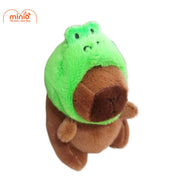 Móc khóa bông Capybara đội nón