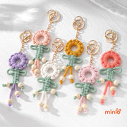 Móc khoá hoa len handmade