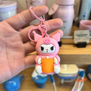 Móc khoá Kuromi trà sữa sáng đèn