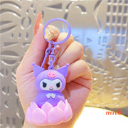 Móc khoá Kuromi đài sen xoay