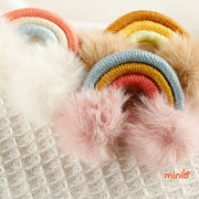 Móc khoá len cầu vồng 2 quả bông