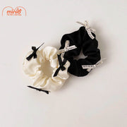 Scrunchies lụa nơ vải