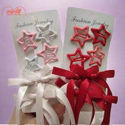 Set 4 kẹp sao + 2 kẹp nơ lụa dài