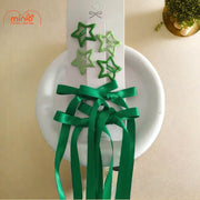 Set 4 kẹp sao + 2 kẹp nơ lụa dài