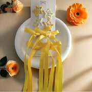 Set 4 kẹp sao + 2 kẹp nơ lụa dài