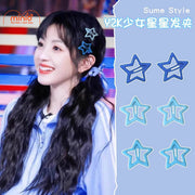 Set 4 kẹp sao + 2 kẹp nơ lụa dài