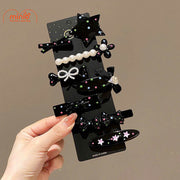 Set kẹp mái chấm bi PO