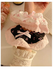 Scrunchies vải họa tiết  nhiều nơ