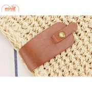 Túi cói Sp379 đắp da