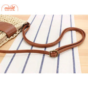 Túi cói Sp379 đắp da