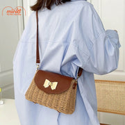 Túi cói Sp116 nắp nơ