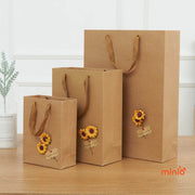 Túi quà kraft hoa 22x18x10cm