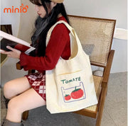 Túi tote liền thân ngăn phụ