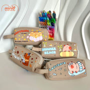 Ví bút vải Capybara 2 ngăn