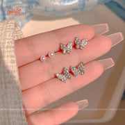 Set Bông Tai Bướm Ngọc Trai FL