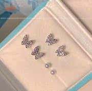 Set Bông Tai Bướm Ngọc Trai FL