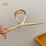 Kẹp càng cua sắt đính hạt ngọc