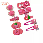 Vỉ 12 chi tiết kẹp gấu dâu