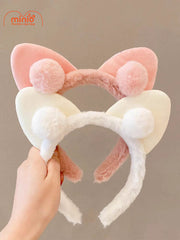 Cài tóc tai mèo quả bông