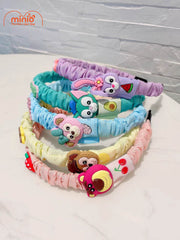 Cài tóc vải nhún gắn icon