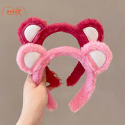 Cài tóc lông tai gấu trắng