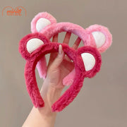 Cài tóc lông tai gấu trắng