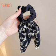 Dây cột tóc nơ đính ngọc trai