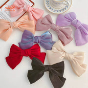 Kẹp tóc nơ voan ánh nhũ