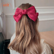 Kẹp tóc nơ voan ánh nhũ