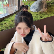 Cột tóc lông hoa len