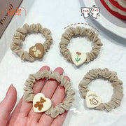 Dây cột tóc nhún hình tim