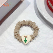 Dây cột tóc nhún hình tim