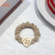 Dây cột tóc nhún hình tim