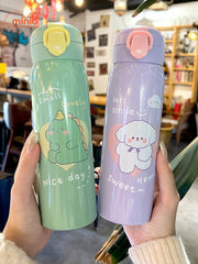 Bình giữ nhiệt 500ml in hình cute