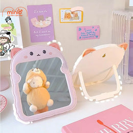 Gương gấu mèo để bàn