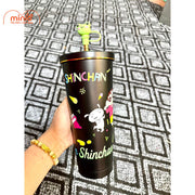 Ly giữ nhiệt viền vàng QĐ