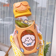 Bình nước gấu đeo kính PM