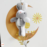 Móc khoá bông thỏ 2 màu