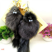 Móc khoá bông sóc lông