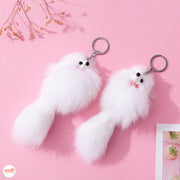 Móc khoá bông sóc lông