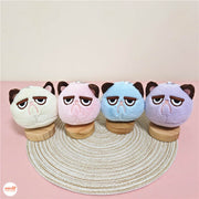 Móc khoá bông thú tròn