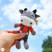 Móc khoá bông bò xám