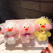 Móc khoá vịt má hồng quả bông