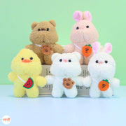 Móc khoá thú lông xù đeo túi