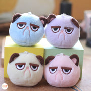 Móc khoá bông thú tròn