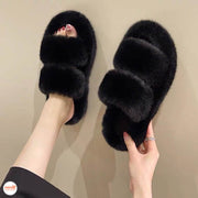 Dép lông 2 quai đen QA