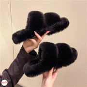 Dép lông 2 quai đen QA