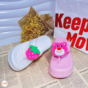 Dép kẹp gấu dâu 7cm