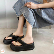 Dép kẹp trơn đế xuồng 7cm