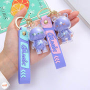 Móc khóa gấu tím siêu cấp